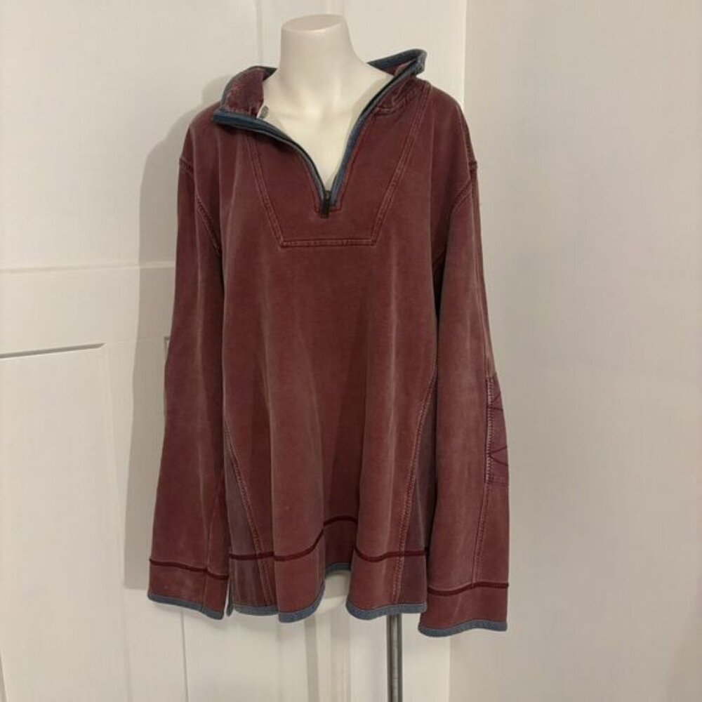 Fat Face The Iconic Airlie XXL Dusty Nantucket Red Quarter Zip Golf Pullover